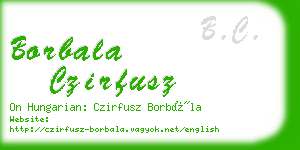 borbala czirfusz business card